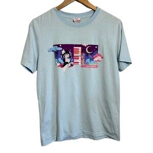 LilyPichu Blue Comfi Beats Tee Shirt M Short Sleeve Set List Concert Cotton